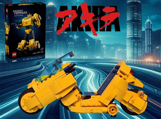 LEGO MOC-254986 Akira Bike (Akira Anime/movie), alternative creation of set 10338: Bumblebee (Icons 2026)