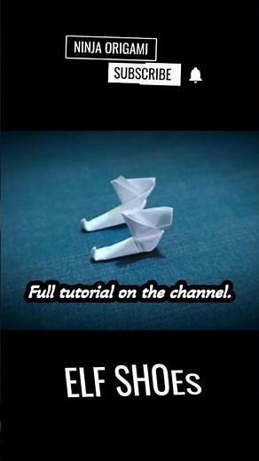 Elf Shoes Holiday Craft diy origamielfshoes #NinjaOrigami