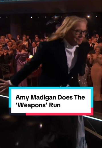 Amy Madigan's Adorable 'Weapons' Run at Actor Awards