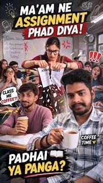 Ma’am ne CLASS me Assignment FAAD diya 😱 | College Life #shorts #viral #college #tauhidshekhar