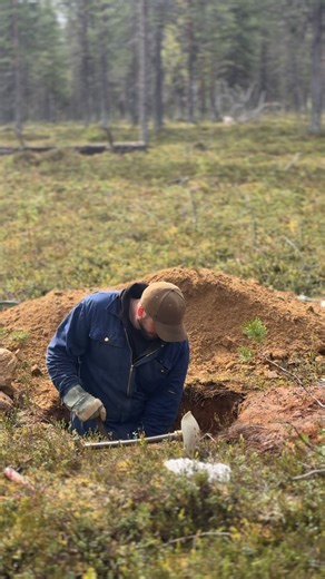 Meteorite Jewelry | Meteorites | Meteorite hunting on Instagram: "Pulling a Muonionalusta meteorite from the ground. Swedish Lapland. Older than Earth. Heavier than it looks. #meteorites #muonionalusta #mining #metaldetecting"