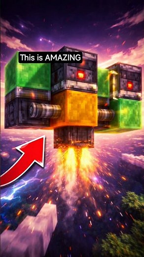Smallest Flying Machine in Minecraft 🚀 (Easy Redstone Build) #shorts #mcpe