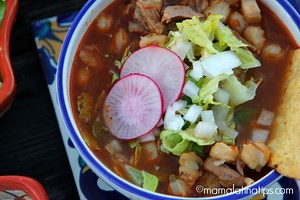 Receta de Pozole Rojo de Puerco Tradicional
