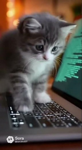 This Kitten BROKE the Keyboard 💻 #shorts #cat #funny