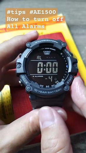 How to Turn Off All Alarms on Casio AE1500 #tips #casio #ae1500