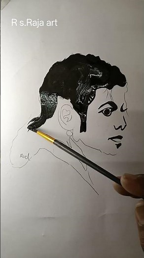 how to draw Michael Jackson simple art