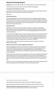 Material Technology, Lesson Plan and Worksheets That Meet the NSW Curriculum Outcomes for Stage 4 - Etsy