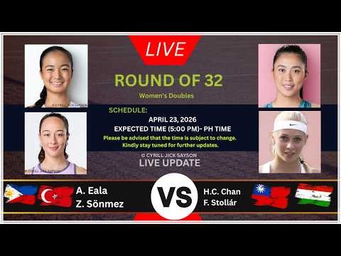 EALA🇵🇭 / SÖNMEZ🇹🇷 VS HAO-CHING 🇹🇼 / STOLLÁR 🇭🇺 | MADRID OPEN 2026 | LIVE SCORE & MATCH UPDATES 🎾