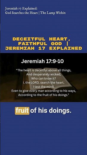 Deceitful Heart, Faithful God | Jeremiah 17 Explained #christianpodcast #christianfaith #faith