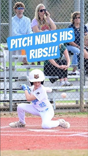 He really wore that one! 🤕 #baseball #sports #gamehighlights