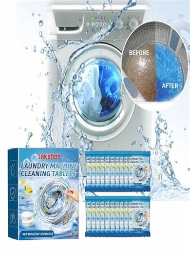 jakehoe Washing Machine Effervescent Tablets, Drum Washer Tub Cleaner, Removes Stains & Odors, Leaves Fresh Scent | SHEIN
