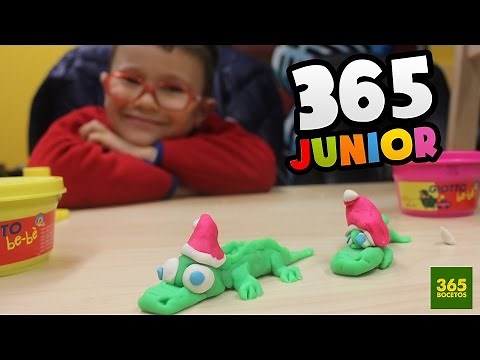 APRENDER A MODELAR CON PLASTILINA: Como modelar un cocodrilo para niños paso a paso
