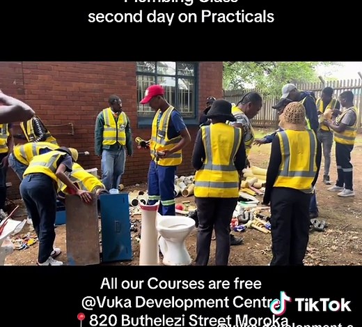 Free Plumbing Class at Vuka Development Centre