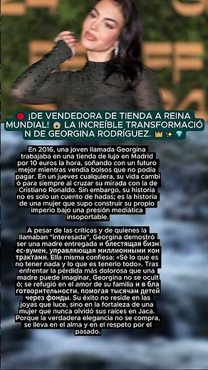 El destino de Georgina Rodríguez... 👑 ¡La lección de la mujer que conquistó el mundo! ✨💎