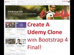 Bootstrap 4 tutorial full project | build a Udemy clone with bootstrap 4.1 | bootstrap 4 final