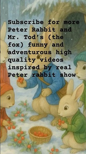 “Peter Rabbit and friends.” | An adventurous snowberries hunt. 🐇 #peterrabbit #woodland #adventure
