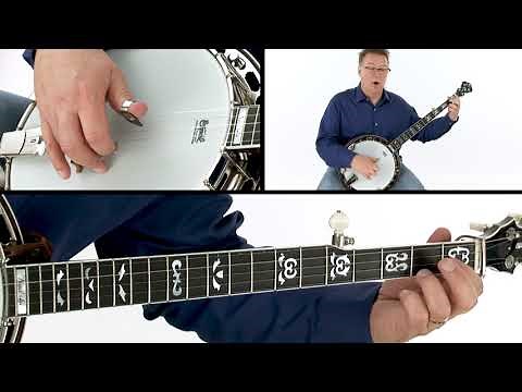 Banjo Lesson - G, C & D Double Stops with Roll - Demonstration - Ned Luberecki