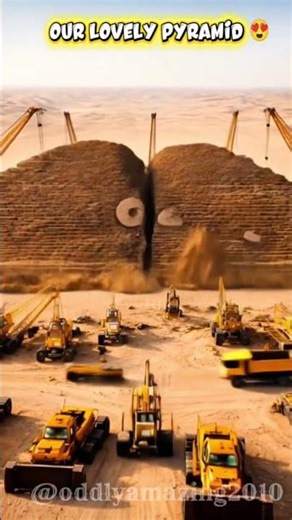 Machines Built a Giant Oddly Amazing Pyramid in Desert 😱🏗️ #oddlyamazing