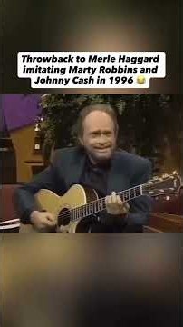 Throwback to Merle Haggard imitating Marty Robbins and Johnny Cash in 1996 ￼