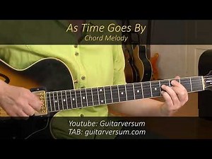 AS TIME GOES BY Chord Melody Guitar Cover + TAB