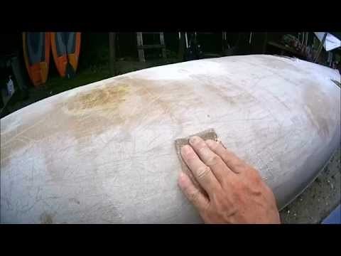 Kevlar Canoe Refinishing - Sanding