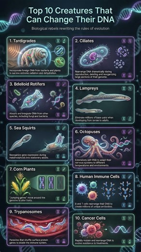 Top 10 Creatures That Can Change Their DNA