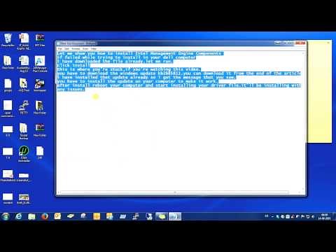 Intel Management Engine Components Installation Failed