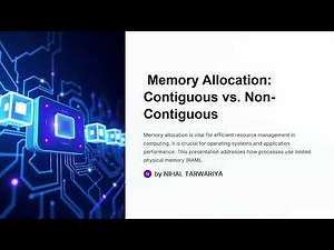 Memory management Contiguous and Non Contiguous allocation
