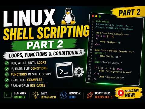 🔥 Linux Shell Scripting for Beginners | Part 2 | Hands-On Examples