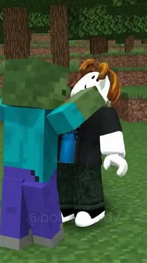 Roblox in Minecraft find zombie😱🎮🧱
