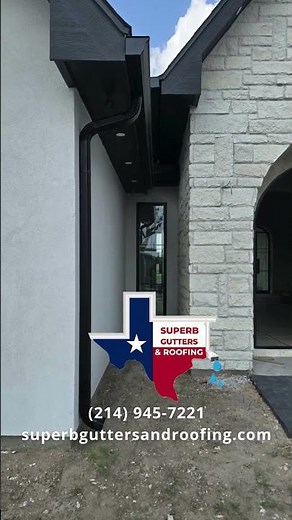 Black Gutters & Downspouts Installation | Dallas–Fort Worth TX | Superb Gutters & Roofing