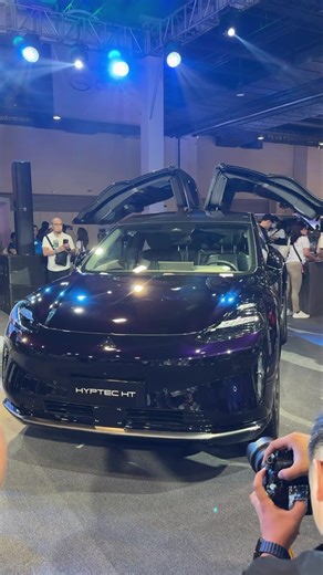 The GAC Hyptec HT demonstrates how its gullwing doors work at its launch here at the PH EV Summit. #topgearph #gachyptecht | Top Gear Philippines