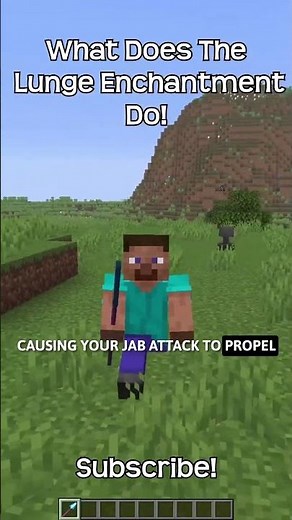 What Does The Lunge Enchantment Do In Minecraft?!