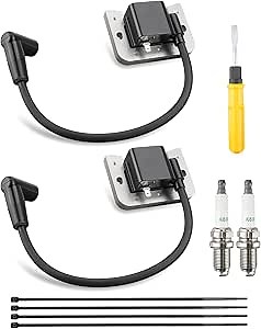 24 584 176-S Ignition Coil Module and Spark Plug Fit for Kohler CH742 XT675 XT775 CV682 CV742 Command Pro Twin CV Engine 18.6kW 747cc 6.75 HP 22.5 HP 25 HP