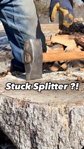 The Council Tool Co. on Instagram: "Pro Tip: If your splitting maul or axe gets stuck while splitting, protect the handle connection and tap the poll with another axe to help it release. #firewood #firewoodisfreedom #splittingwood #freeheat #splittingfirewood #"