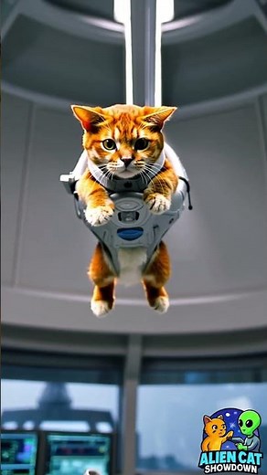 Cat in Space Lands on Alien’s Head 🐱🛸👽#SpaceCat #AlienFails #CatInZeroG #FunnyPets #ShortSciFi