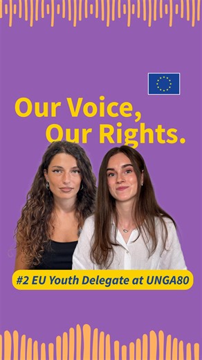 In the second episode of ‘Our Voice, Our Rights’, meet Veronika Novotná from Czechia, the EU Youth Delegate to the United Nations. Veronika will participate in UNGA80, contributing to the implementation of the Pact for the Future, a global agreement adopted by all UN Member States to strengthen cooperation on today’s key challenges. She brings youth perspectives on issues such as mental health, fair opportunities, children’s rights and peace. Her voice is part of a wider effort to advance the va