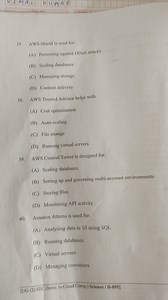 AWS Shield is used for: (A) Protecting againsi DDoS attacks (B)... | Filo