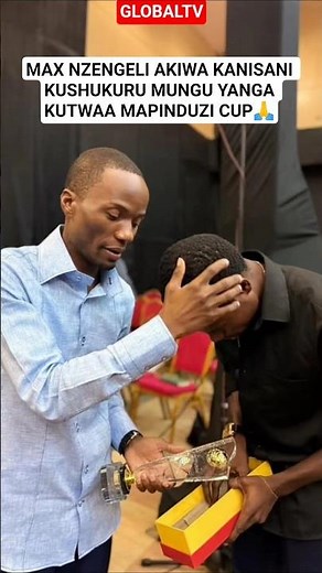 MAX NZENGELI AKIWA KANISANI KUSHUKURU MUNGU YANGA KUTWAA MAPINDUZI CUP🙏 #globaltv #yanga #max