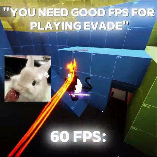 "You need good fps for playing evade" No! #evade #evaderoblox #fypage #emotedashevade #