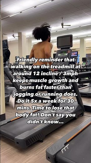 Incline Walking 101 🚶🏽‍♂️Why it works 💥#fatloss #treadmill #cardio #cardioworkout #fitness#gym