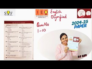 Class 5 English Olympiad 2024-25 Question Paper| Ques no 1-10| IEO Paper Class 5(2024-25) Explained