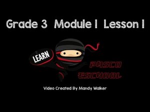 Grade 3 Module 1 Lesson 1 Concept Development