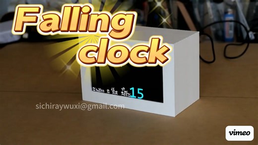 The falling clock, the art of time.