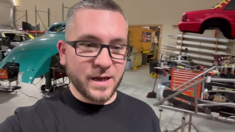 Built for a GIANT. Cleetus McFarlands funny car cage is finished!