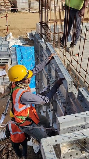 Mivan shuttering Perfect Kicker Fixing #construction #civil #steel #project #building #mivan #shuttering @highlight | Nintu Majumder