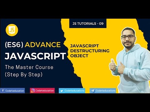 #9 Advance JavaScript Destructuring Object Tutorial In Hindi | Advance JavaScript Tutorial In Hindi