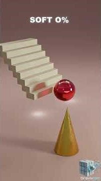 50% Soft Ball vs Sharp Cone 🔥 Physics Simulation Test #physicssimulation #3danimation #impact