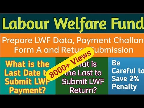 Labour Welfare Fund | How to Prepare LWF Sheet? Payment Challan | Form A | LWF Return Submission |