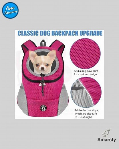 Travel Dog Carrier Backpack With Breathable Mesh 1 To 15 Kg
